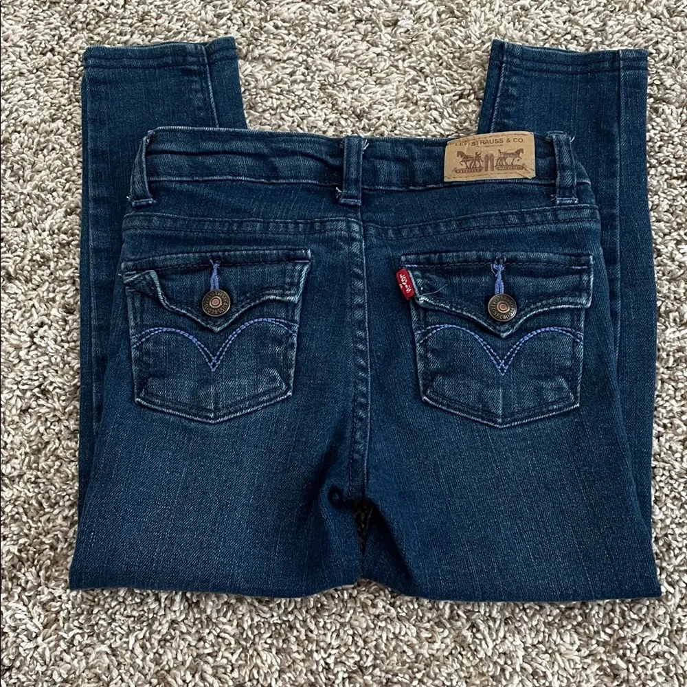 Levi's Girls size 4 Dark Blue Denim Legging